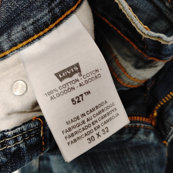 Levi's 527 slim boot cut patched jeans 30/32 - Picture 4 of 8